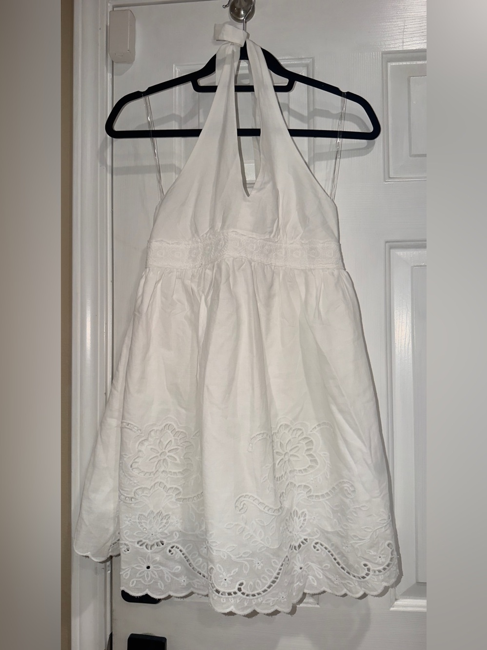 wild fable White Halter Eyelet Lace Dress